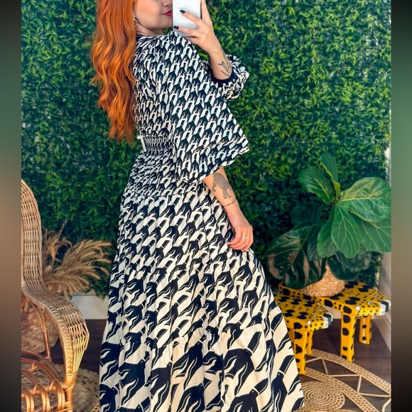 FARM Rio Long Dress Size S - Picture 4 of 12